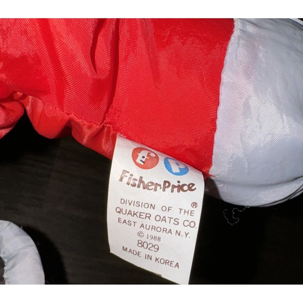 Vtg Fisher Price Puffalump Christmas Mouse Santa Suit Nylon Parachute 88' Flaw